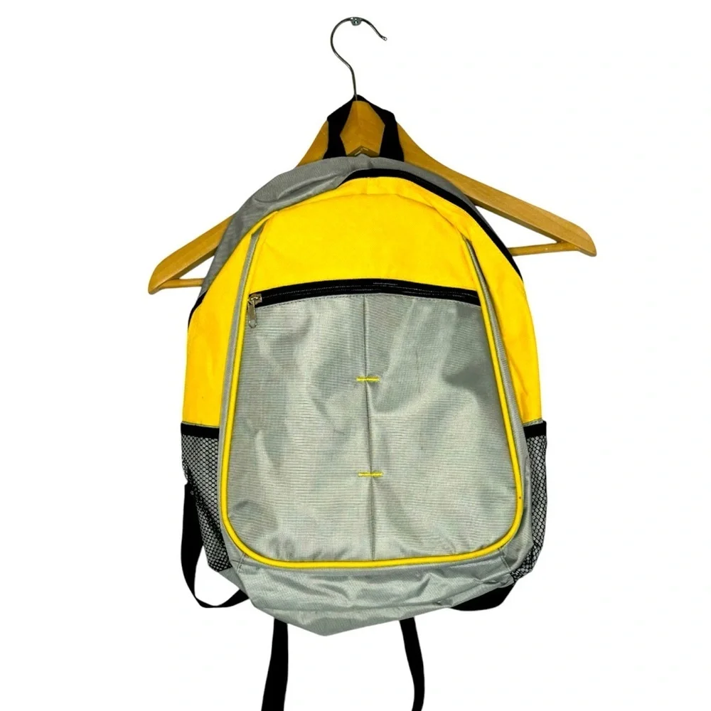 Kids Small Backpack, Yellow & Grey
